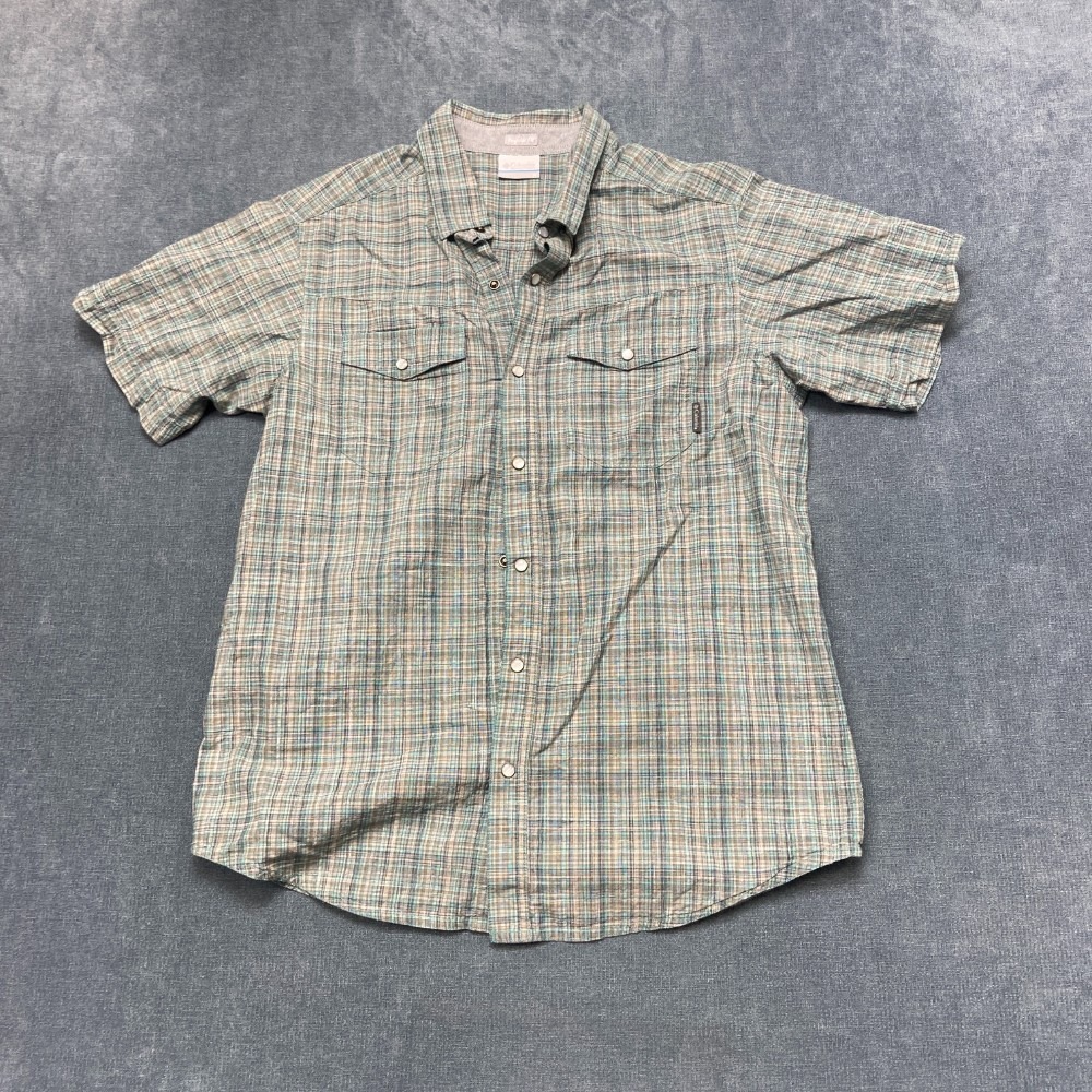 Columbia Sportswear Company Flannel Shirt Mens M Multicolor Plaid Regular Fit